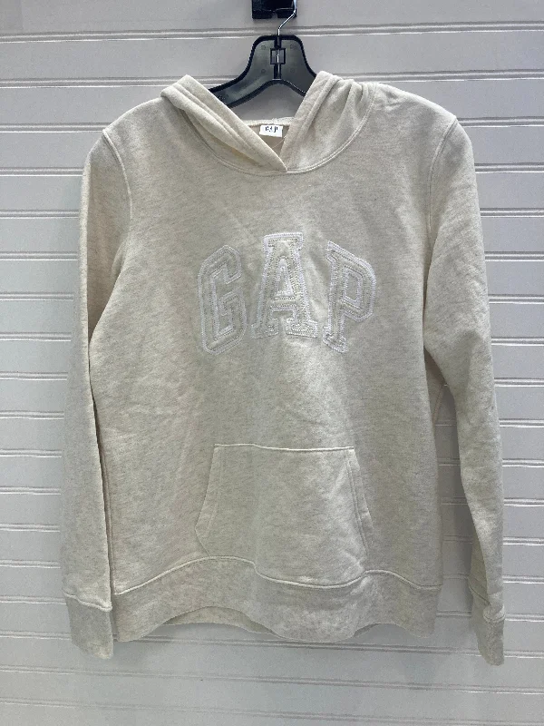 Sweatshirt Hoodie By Gap In Cream, Size: M