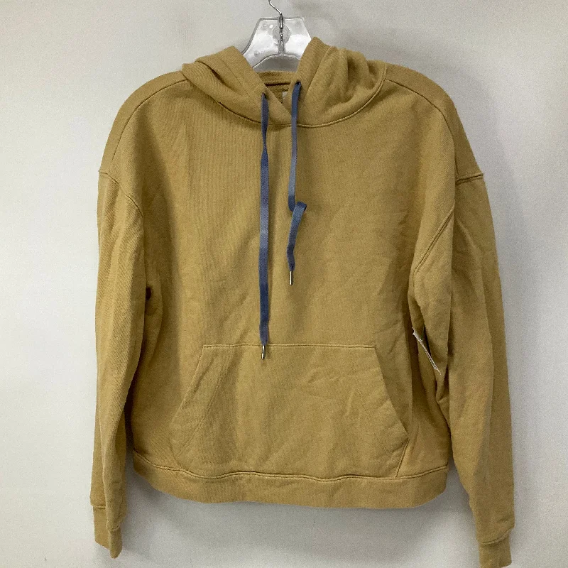 Sweatshirt Hoodie By Madewell In Tan, Size: M