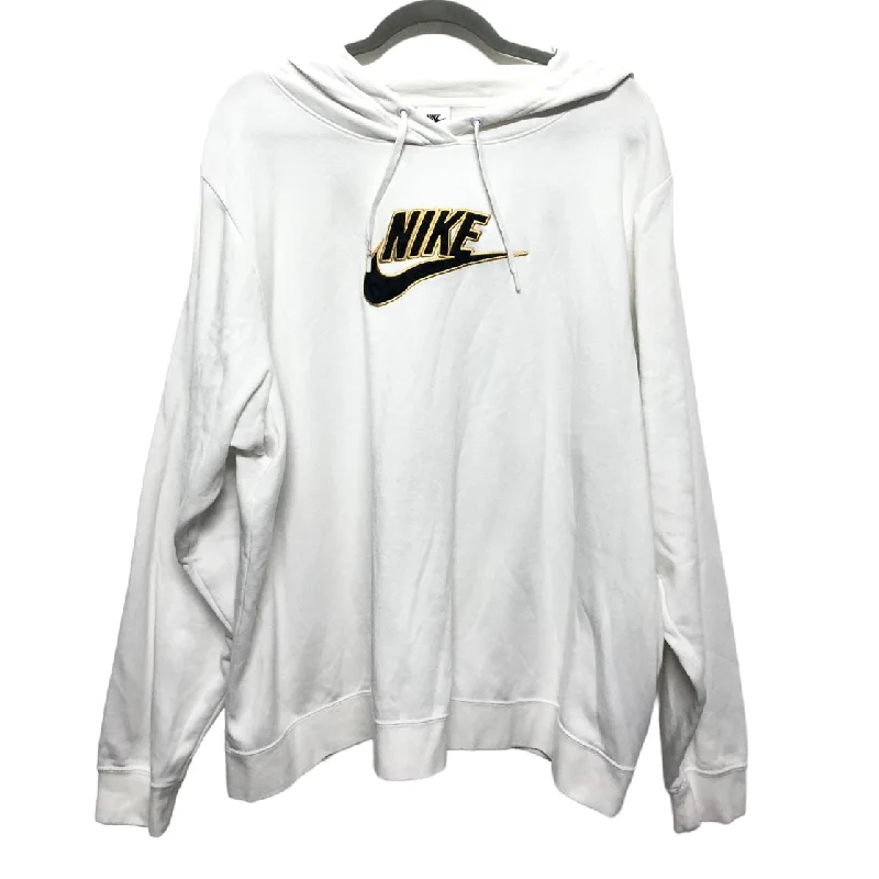 Sweatshirt Hoodie By Nike In White, Size: 2x