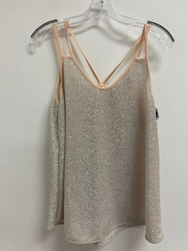 Top Sleeveless By Clothes Mentor In Cream, Size: L