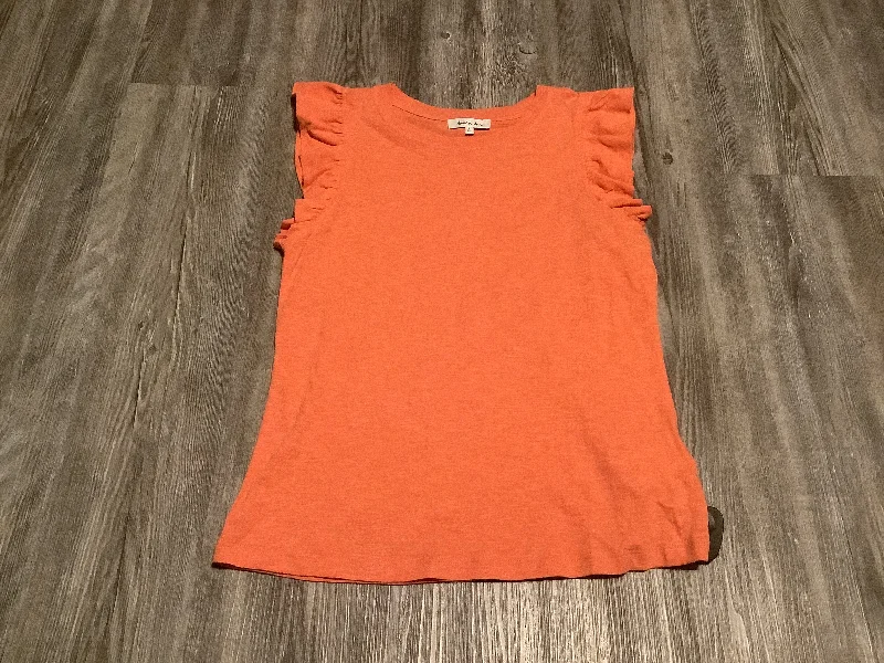 Top Sleeveless By Clothes Mentor In Orange, Size: S