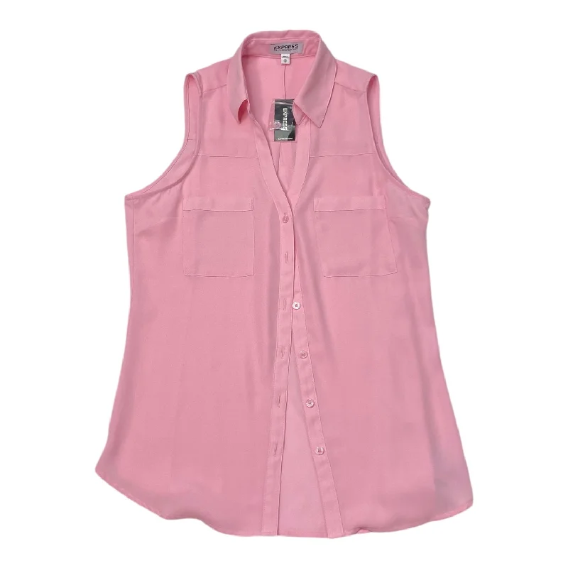 Top Sleeveless By Express In Pink, Size: Xs