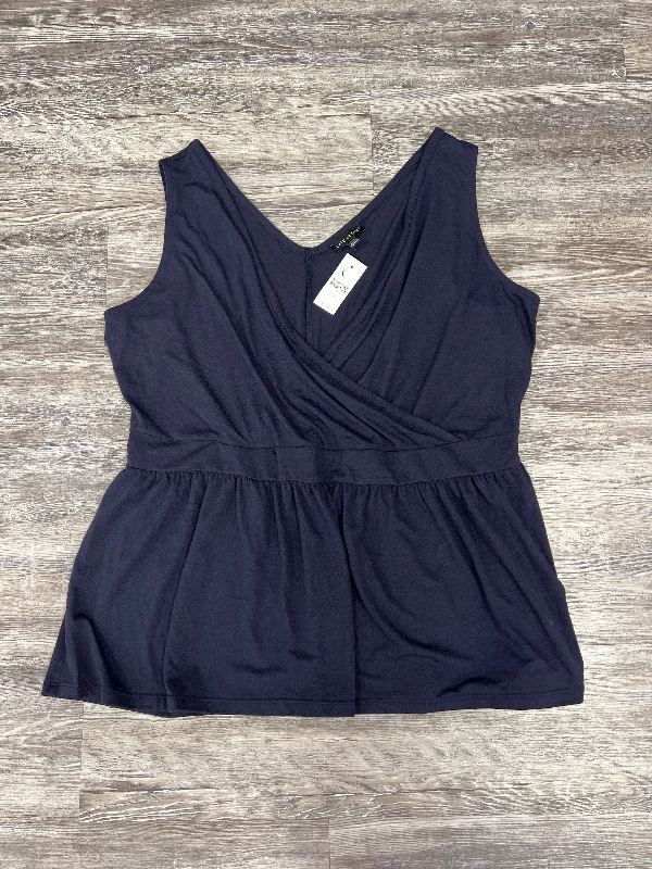 Top Sleeveless By Lane Bryant In Navy, Size: 2x