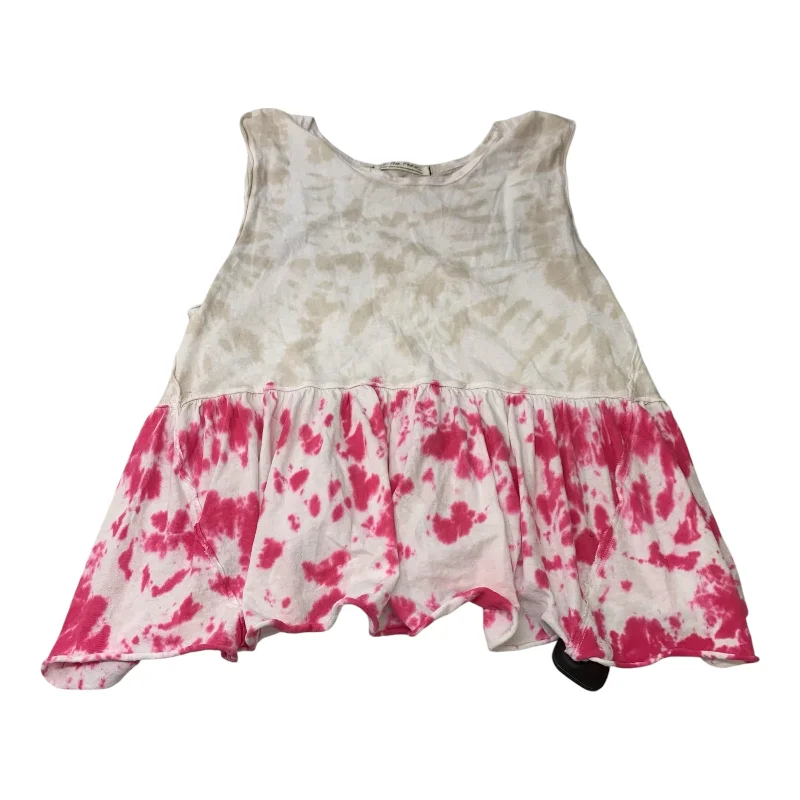 Top Sleeveless By We The Free In Cream & Pink, Size: M