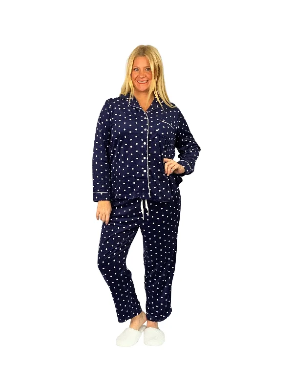 La Cera Plus Size Sheered Minky Fleece PJ Set