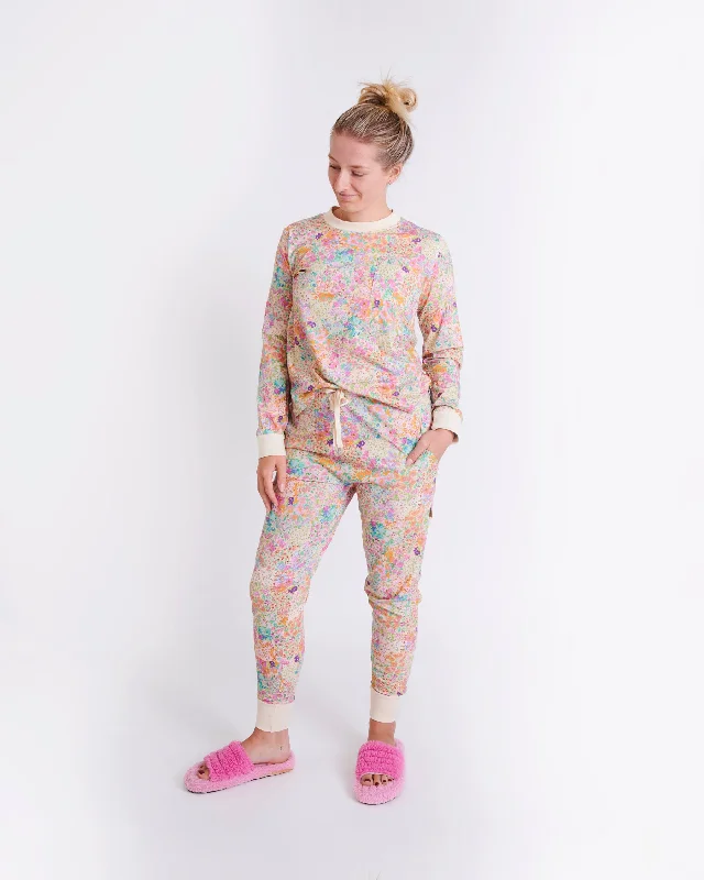 Little Bit Ditsy Organic Cotton Long Sleeve Pyjama Top & Slouch Pant Pyjama Set