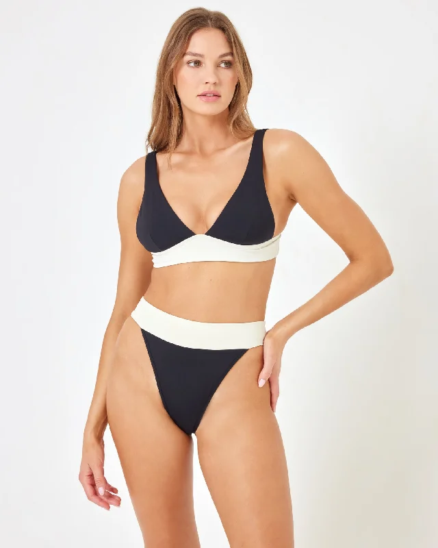 Lola Bikini Bottom - Black-Cream