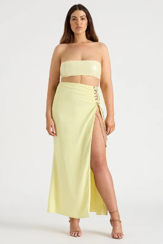 THE DRAPED SKIRT - BUTTER