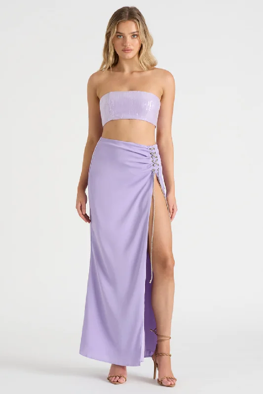 THE DRAPED SKIRT - LILAC