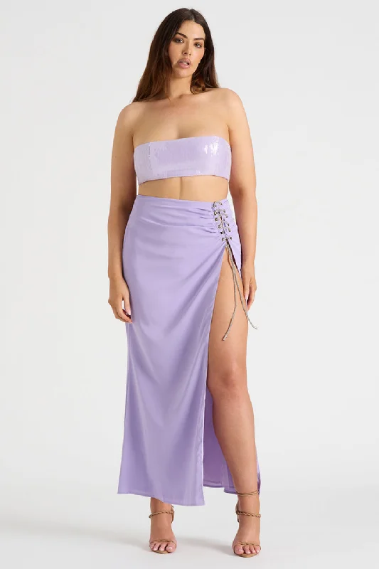 THE DRAPED SKIRT - LILAC