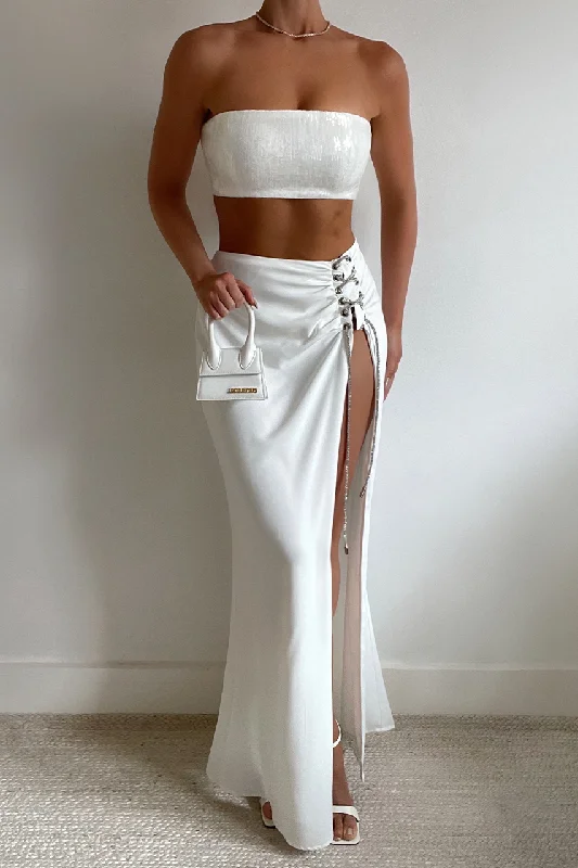 THE DRAPED SKIRT - WHITE