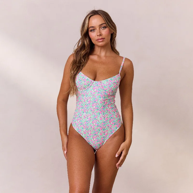 Underwire One Piece Swimsuit - Sweet Pea